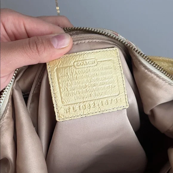 Coach Kristen Pink and Cream Sequin Shoulder Bag - Picture 11 of 15